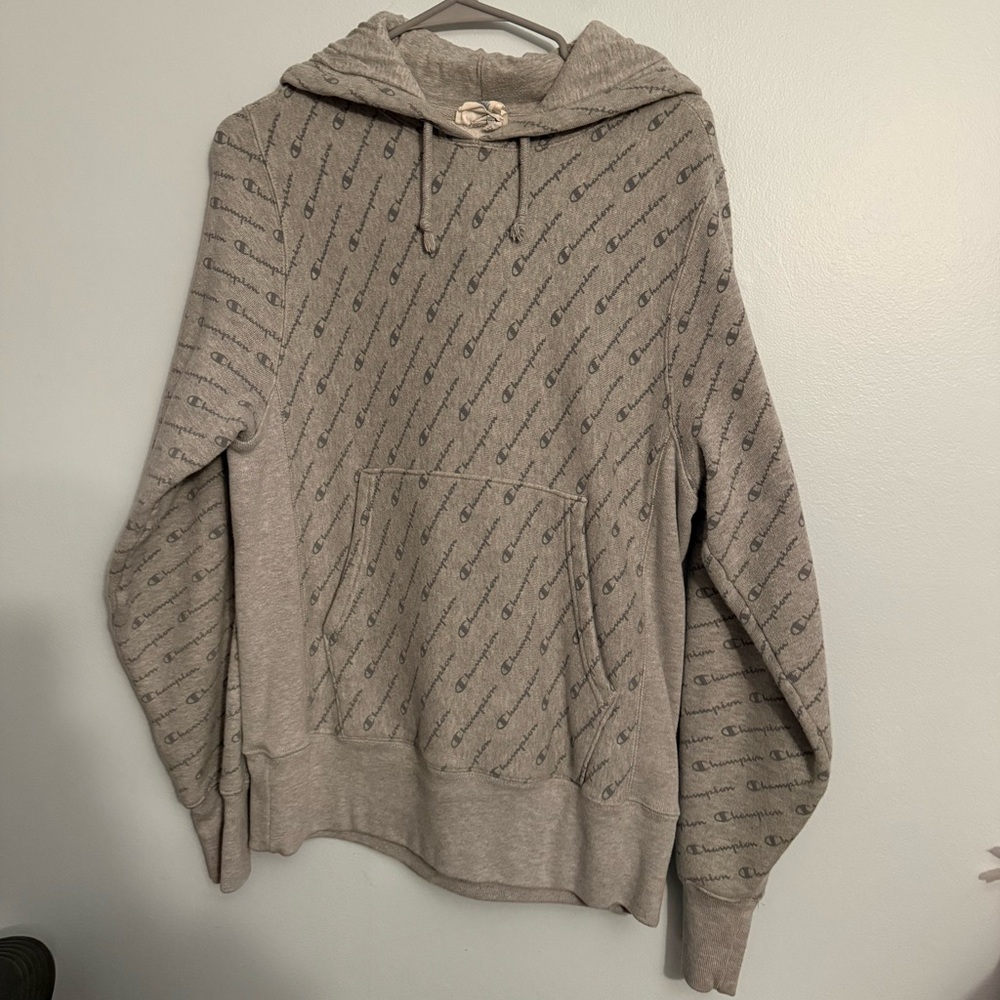 Champion Gray All Over Hoodie